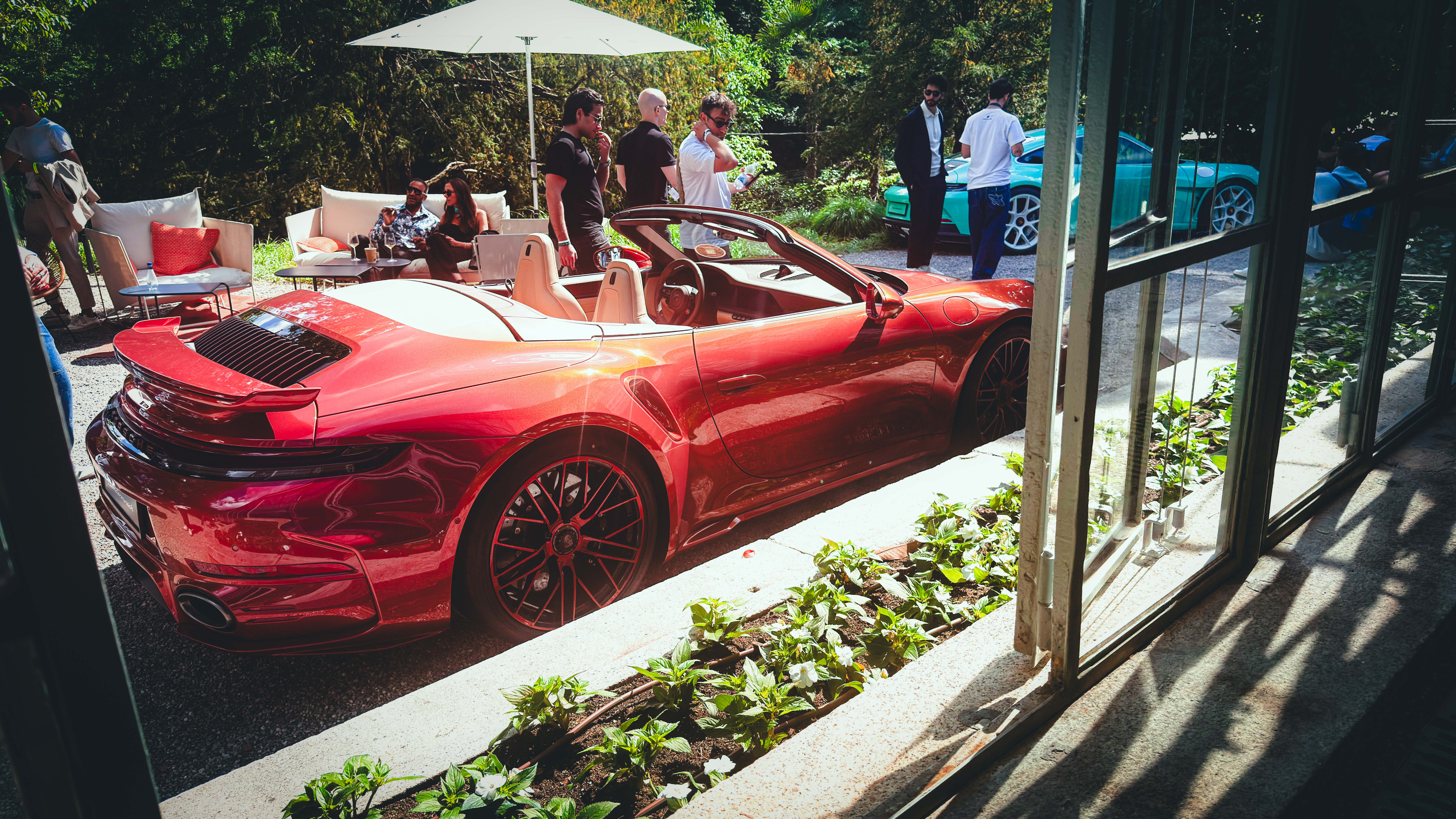 Red 911 Turbo cabriolet